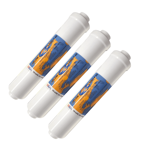 Omnipure K2521-P BB Phosphate water filter for Icemaker Scale Inhibitor - 10 x 2 1/4" Female Port GAC|Phosphate|Chlorine Scale Inhibitor 1/4" FPT Omnipure 3 Pack 
