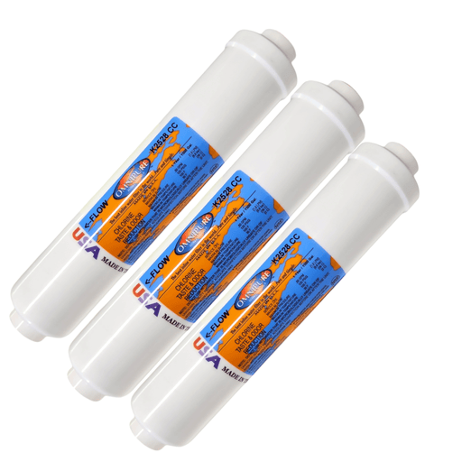 Omnipure K2528-CC Inline GAC 10" x 2" Postfilter 3/8 NPT GAC| Chlorine Removal 3/8" QC Omnipure 