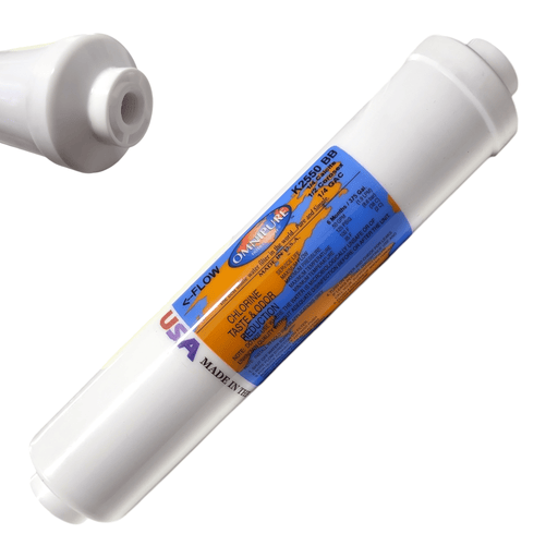 Omnipure K2550-BB Inline Calcite/Corosex & GAC 10" x 2" Port 1/4" Female Port Corosex|Calcites|Acid Neutralizer 1/4" Omnipure 1 Pack 
