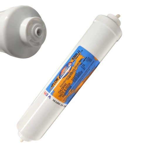 Omnipure K2550-JJ 2"x10" T33-1/2LB KDF Filter 1/4" QC KDF+GAC|Chlorine Bacteria Removal|1/4 QC Omnipure 1 Pack 