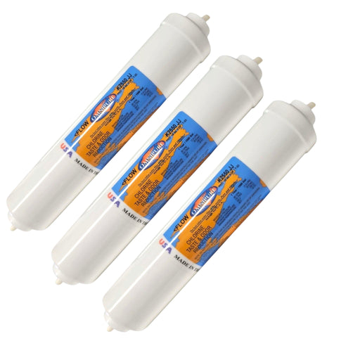 Omnipure K2550-JJ 2"x10" T33-1/2LB KDF Filter 1/4" QC KDF+GAC|Chlorine Bacteria Removal|1/4 QC Omnipure 3 Pack 