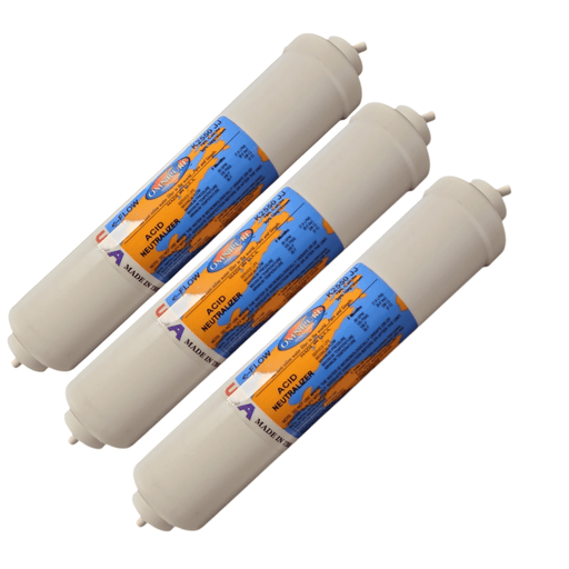 Omnipure K2550-C/C-70/30-JJ Inline Calcite / Corosex 10" x 2" Postfilter 1/4" QC Corosex|Calcites|Acid Neutralizer 1/4"QC Omnipure 3 Pack 