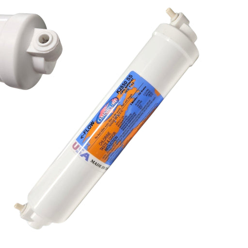 Omnipure K2550-SS 2"x10" T33 25%DI 75% 1/4"Elbow Filter DI Resin|Mixed Bed Lower TDS|1/4"Elbow Omnipure 1 Pack 
