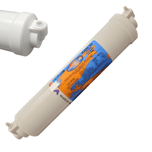 Omnipure K2550-SS Inline Calcite/Magnesium & GAC 10" x 2" 3/8"QC 1/2 Calcite | 1/2 Magnesium 3/8"QC Omnipure 1 Pack