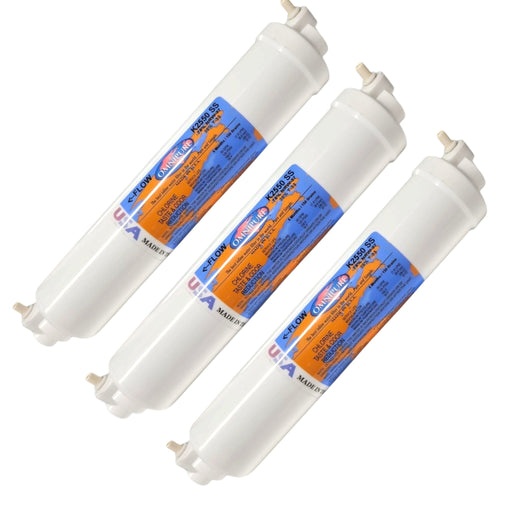 Omnipure K2550-SS 2"x10" T33 25%DI 75% 1/4"Elbow Filter DI Resin|Mixed Bed Lower TDS|1/4"Elbow Omnipure 3 Pack 