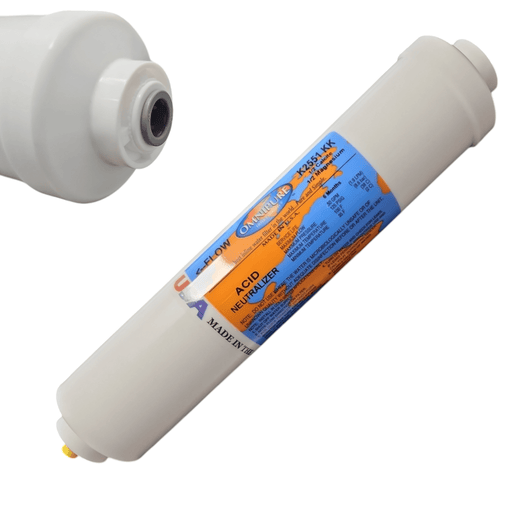 Omnipure K2551-KK Inline Calcite / Corosex 10" x 2" 3/8"QC 1/2 Calcite | 1/2 Magnesium 3/8"QC Omnipure 1 Pack 