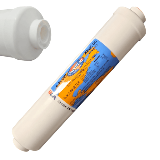 Omnipure K2585-CC Inline Icemaker- 10" x 2"Filter 3/8"FPT w/ Polyphosphate Scale Inhibitor | All Phosphate Filters Omnipure 1 Pack 