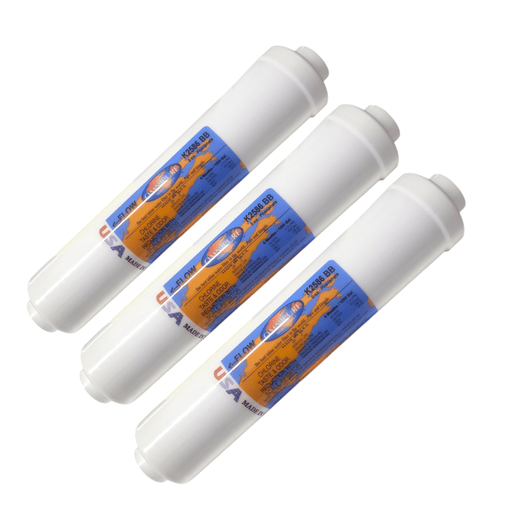 Omnipure K2586-BB 2oz. Phosphate water filter for Icemaker Scale Inhibitor - 10 x 2 1/4" Female Port GAC|Phosphate|Chlorine Scale Inhibitor 1/4" FPT Omnipure 3 Pack 