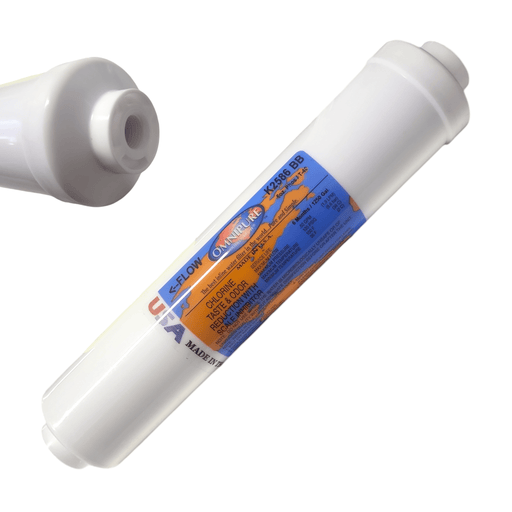 Omnipure K2586-BB 6oz. Phosphate water filter for Icemaker Scale Inhibitor - 10 x 2 1/4" Female Port GAC|Phosphate|Chlorine Scale Inhibitor 1/4" FPT Omnipure 1 Pack 