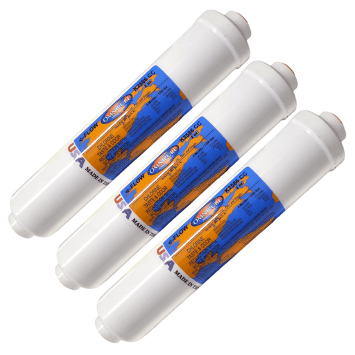 Omnipure K2586-CC 2oz. Phosphate water filter for Icemaker Scale Inhibitor - 10 x 2 3/8" Female Port GAC|Phosphate|Chlorine Scale Inhibitor 3/8" FPT Omnipure 3 Pack 