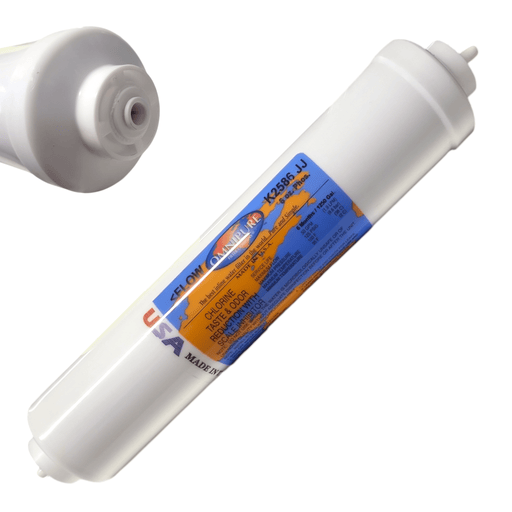 Omnipure K2586-JJ-6OZ Icemaker GAC CTO/Scale - 10 x 2 1/4 Tube Filter GAC|Phosphate|Chlorine Scale Inhibitor 1/4" QC Omnipure 1 Pack 