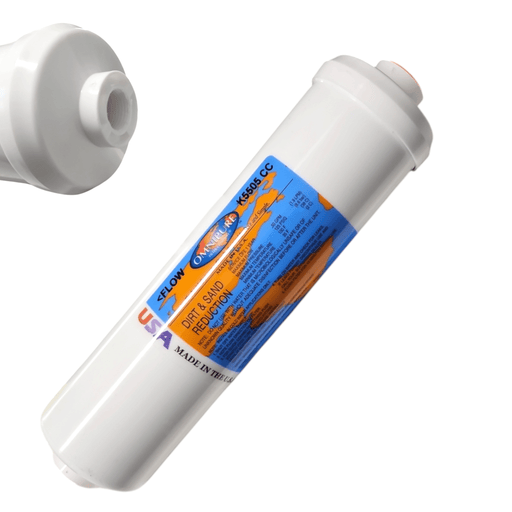 Omnipure K5505-CC Sediment- Dirt and Sand Reduction 2.5" X 10" 5 Micron - 3/8"FPT Dirt & Sand Removal|3/8"FPT Omnipure 1 Pack