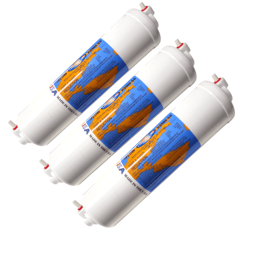 Omnipure K5505-SS Dirt & Sand Sediment Filter 1/4" Elbow Quick Connect Dirt & Sand Removal|1/4" Quick Connect Omnipure 3 Pack 