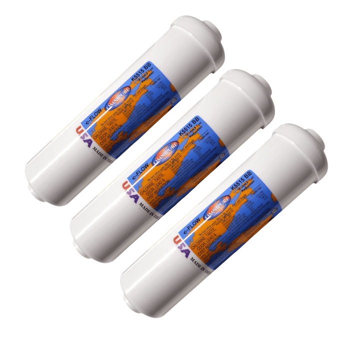 Omnipure K5515-BB 1M Lead & Cyst Reduction Carbon Filter 1/4" Female Port Carbon Block| Chlorine |Lead |Cyst 1/4"FPT Omnipure 3 Pack 