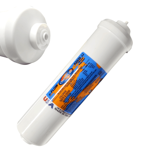 Omnipure K5520-JJ Inline Carbon Block 1mic CTO/Lead/Cyst - 10 x 2.5 1/4"QC Carbon Block| Chlorine |Lead| Cyst 1/4"QC Omnipure 1 Pack 