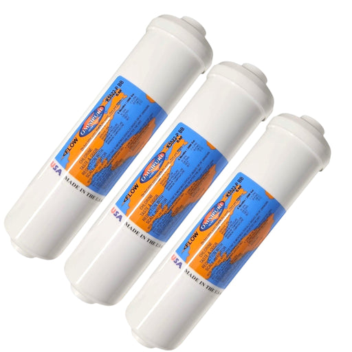 Omnipure K5522-P-BB 5M Carbon Block (w/Scale Inhibitor)Filter - 10" x 2.5" 1/4" Female Port GAC|Phosphate|Chlorine Scale Inhibitor 1/4" FPT Omnipure 3 Pack 