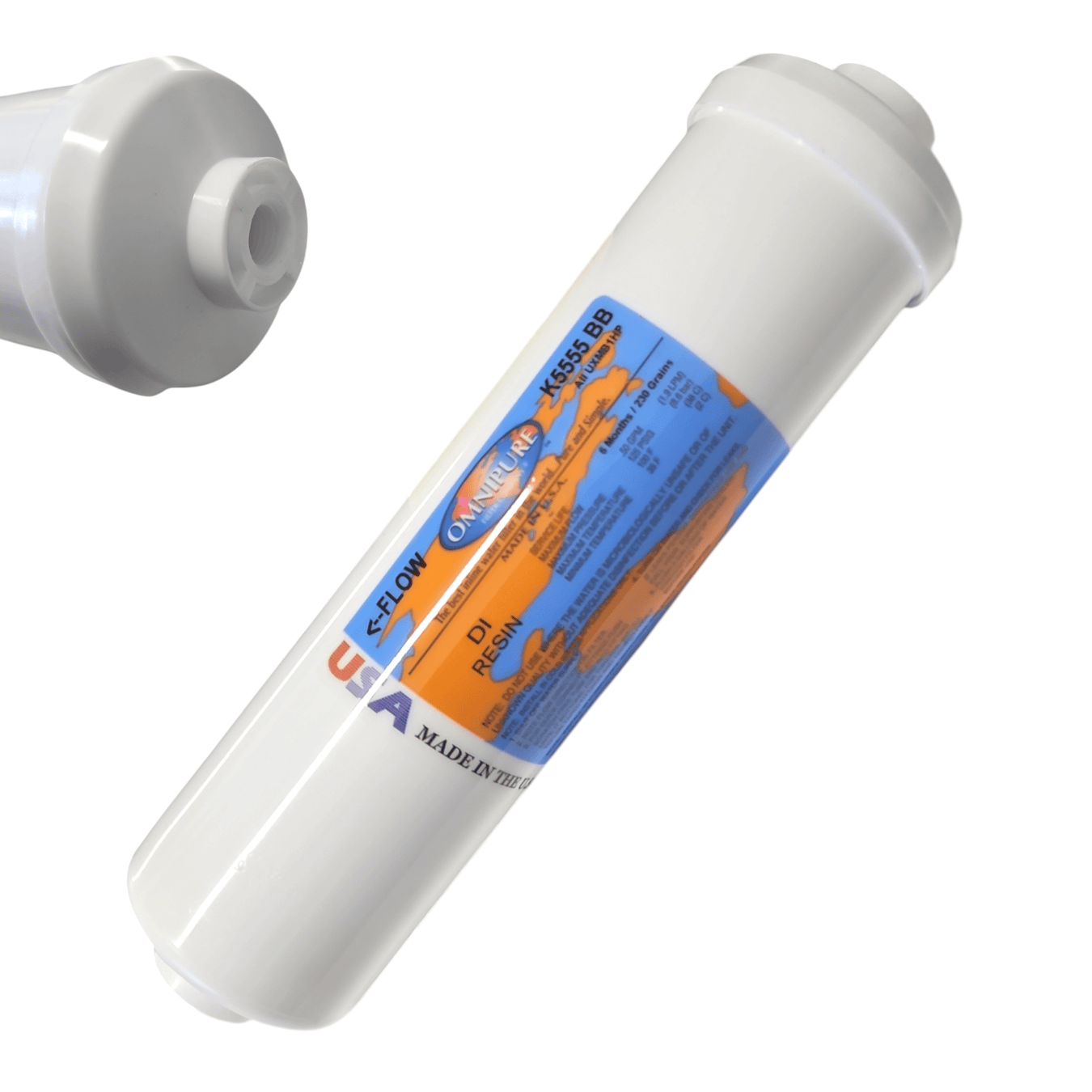 Omnipure K-Series DI Resin | Low TDS High Purity 2.5" Diameter in 10" and 12" Lengths