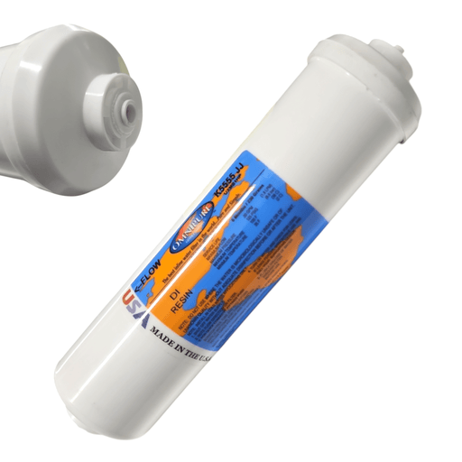 Omnipure K5555-JJ DI RESIN 2.5"x10" Deionizing Mixed Bed Filter 1/4"QC DI Resin|Mixed Bed Lower TDS|1/4"QC Omnipure 1 Pack