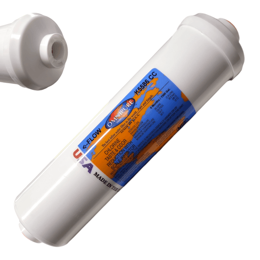 Omnipure K5586-CC Inline Filter With Scale Inhibitor - 3/8" Female Port Thread GAC|Phosphate|Chlorine Scale Inhibitor 3/8" FPT Omnipure 1 Pack 