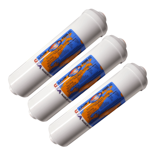 Omnipure K5586-CC Inline Filter With Scale Inhibitor - 3/8" Female Port Thread GAC|Phosphate|Chlorine Scale Inhibitor 3/8" FPT Omnipure 3 Pack