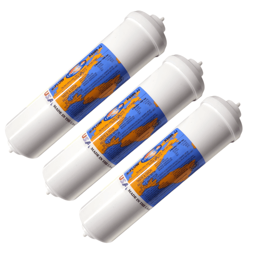 Omnipure K5586-JJ Inline Filter With Scale Inhibitor - 1/4 FQC GAC|Phosphate|Chlorine Scale Inhibitor 1/4" QC Omnipure 3 Pack 