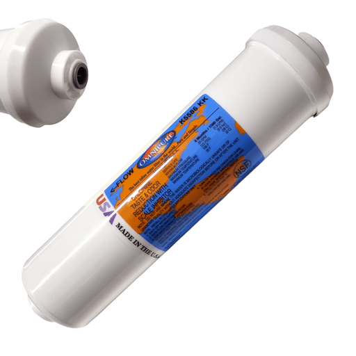 Omnipure K5586-KK Inline Filter With Scale Inhibitor - 3/8" QC GAC|Phosphate|Chlorine Scale Inhibitor 3/8" QC Omnipure 1 Pack 