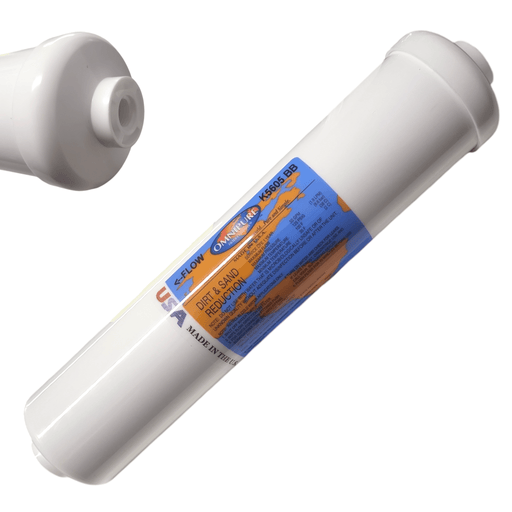 Omnipure K5605-BB Sediment- Dirt and Sand Reduction 2" X 12" 5 Micron - 1/4" Female Port Dirt & Sand Removal|1/4" Female Port Omnipure 1 Pack