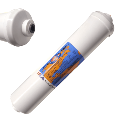 Omnipure K5605-KK Inline Sediment Filter 5mic - 12 x 2.5 Port 3/8" QC Dirt & Sand Removal| Size 3/8" Omnipure 1 Pack 