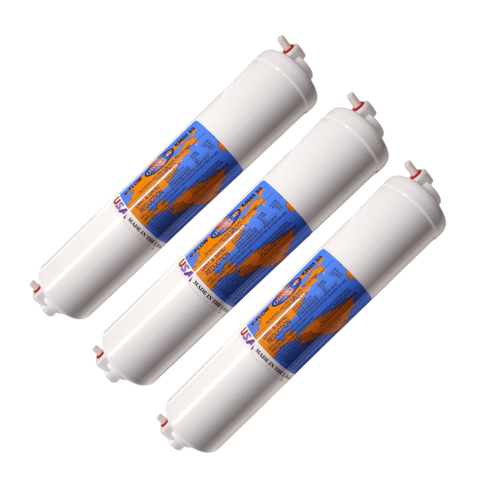 Omnipure K5605-SS Dirt & Sand Sediment Filter 1/4" Elbow Quick Connect Dirt & Sand Removal|1/4" Quick Connect Omnipure 3 Pack 
