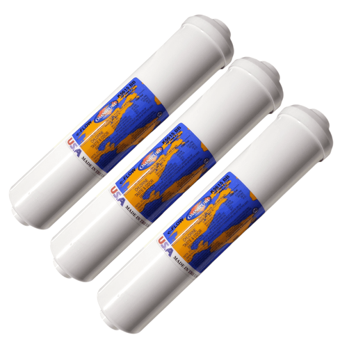 Omnipure K5615-BB Inline Carbon Block 1mic CTO/Lead/Cyst - 12 x 2.5 1/4 FPT Filter Carbon Block| Chlorine |Lead |Cyst 1/4"FPT Omnipure 3 Pack 