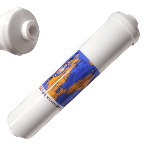 Omnipure K5615-CC Inline Carbon Block 1mic CTO/Lead/Cyst - 12 x 2.5 3/8" Female Port Thread Carbon Block| Chlorine |Lead| Cyst 3/8" Omnipure 1 Pack 