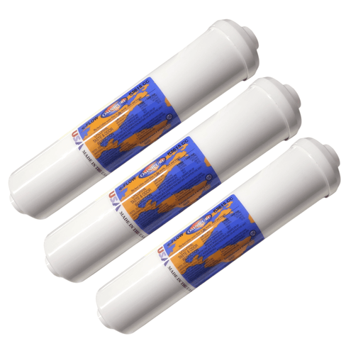 Omnipure K5615-CC Inline Carbon Block 1mic CTO/Lead/Cyst - 12 x 2.5 3/8" Female Port Thread Carbon Block| Chlorine |Lead| Cyst 3/8" Omnipure 3 Pack 