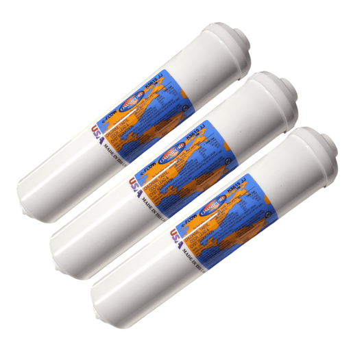 Omnipure K5615-JJ Inline Carbon Block 1mic CTO/Lead/Cyst - 12 x 2.5 1/4 FQC Filter Carbon Block| Chlorine |Lead & Cyst Reduction 1/4"QC Omnipure 3 Pack 
