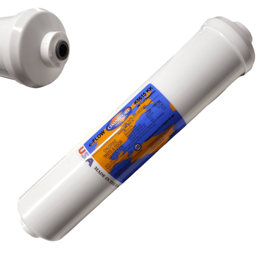 Omnipure K5615-KK Inline Carbon Block 1mic CTO/Lead/Cyst - 12 x 2.5 3/8" QC Carbon Block| Chlorine |Lead| Cyst 3/8" Omnipure 1 Pack 