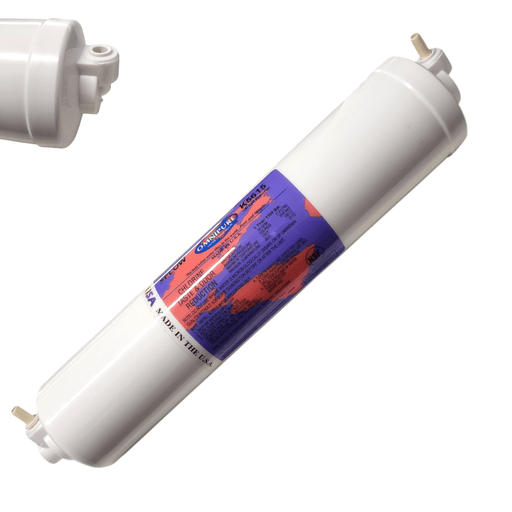 Omnipure K5615-SS Inline Carbon Block 1mic CTO/Lead/Cyst - 12 x 2.5 Elbow 1/4" Carbon Block| Chlorine |Lead| Cyst 1/4"QC Omnipure 1 Pack 