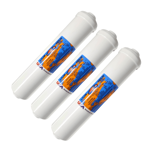 Omnipure K5620-BB Inline Carbon Block 1mic CTO/Lead/Cyst - 12 x 2.5 1/4 FPT Filter Carbon Block| Chlorine |Lead |Cyst 1/4"FPT Omnipure 3 Pack 