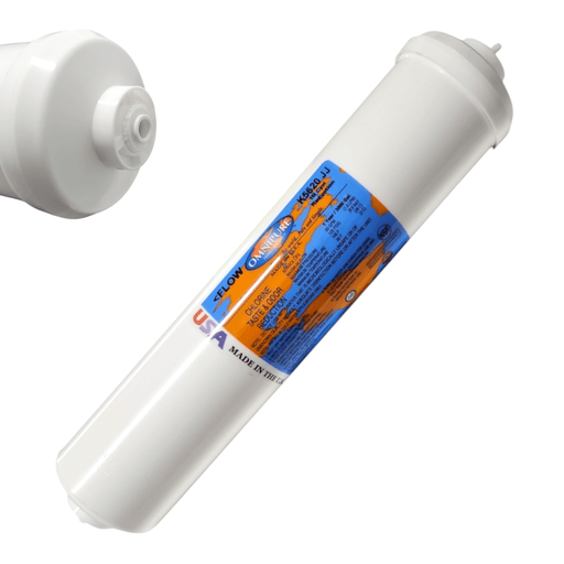 Omnipure K5620-JJ Inline Carbon Block 1mic CTO/Lead/Cyst - 12 x 2.5 1/4"QC Carbon Block| Chlorine |Lead| Cyst 1/4"QC Omnipure 1 Pack 