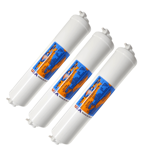 Omnipure K5621-SS Inline Carbon Block 10mic CTO/Lead/Cyst - 12 x 2.5 1/4"QC Carbon Block| Chlorine |Lead| Cyst 1/4"QC Omnipure