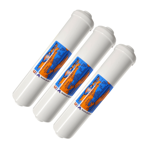Omnipure K5622-BB Inline Carbon Block 1mic CTO/Lead/Cyst - 12 x 2.5 1/4 FPT Filter Carbon Block| Chlorine |Lead |Cyst 1/4"FPT Omnipure 3 Pack 