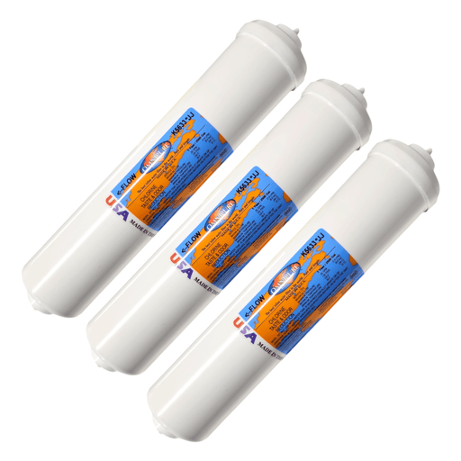 Omnipure K5633-JJ Inline GAC 12" x 2.5" Postfilter 1/4"QC GAC| Chlorine Removal|1/4"QC Omnipure 