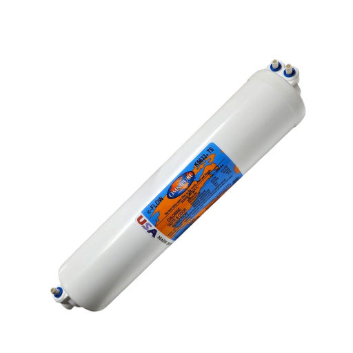 Omnipure K5633-TS Inline GAC 12" x 2.5" Postfilter 1/4"QC GAC| Chlorine Removal|1/4"QC Omnipure 1 Pack