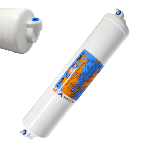 Omnipure K5640-SS Inline GAC 12" x 2.5" Postfilter 1/4" Quick Connect GAC| Chlorine Removal|1/4"QC Omnipure 1 Pack