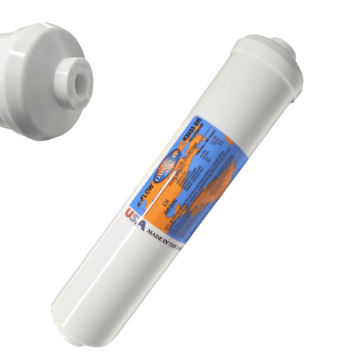 Omnipure K5655-BB DI RESIN 2.5"x10" Deionizing Mixed Bed Filter 1/4"NPT DI Resin|Mixed Bed Lower TDS|1/4"NPT Omnipure 1 Pack