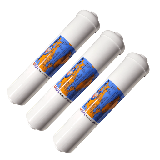 Omnipure K5686-BB Chlorine Taste & Odor Reduction With Scale Inhibitor 1/4" FPT GAC|Phosphate|Chlorine Scale Inhibitor 1/4" FPT Omnipure 3 Pack