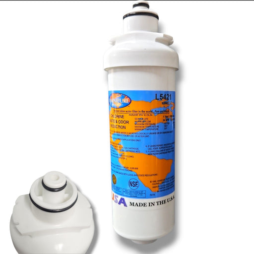 Omnipure L5421 10M Plus Chlorine Reduction Water Filter 2.5"x8" L-Series|Chlorine Reduction|8"Length Omnipure 1 Pack 