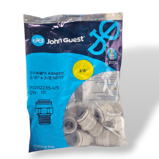 John Guest PI011623S Male Connector NPTF - 1/2 x 3/8 NPTF MALE Grey Acetal JOHN GUEST 10-Pack 