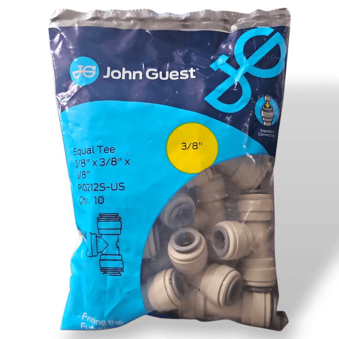 John Guest PI0212S Union Tee - 3/8 UNION TEE Grey Acetal JOHN GUEST 10 pack 