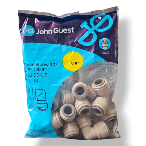 John Guest PI0312S Union Elbow - 3/8 UNION ELBOW Grey Acetal JOHN GUEST 10-Pack 