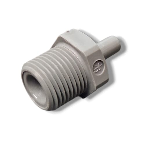 John Guest PI050823S Stem Adapter NPTF - 1/4" x 3/8" NPTF STEM ADAPTER Grey Acetal JOHN GUEST 1-PC 