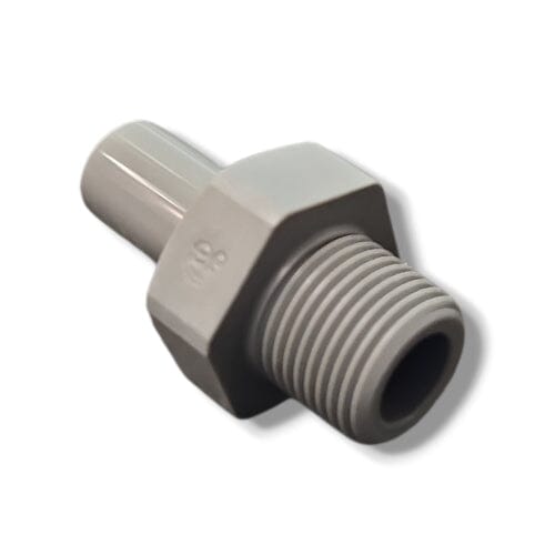 John Guest PI051623S Stem Adapter NPTF - 1/2 x 3/8 NPTF STEM ADAPTER Grey Acetal JOHN GUEST 1 pc 